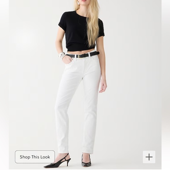 J. CREW Petite 9" vintage slim-straight jean white wash BQ305 - Picture 2 of 14